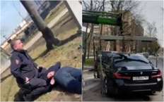 В Москве лишенный прав водитель BMW выехал на встречную полосу и уехал от полиции