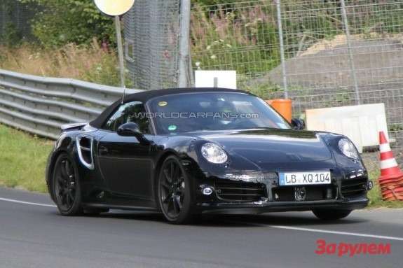 Кабриолет Porsche 911 Turbo увидели на Нордшляйфе