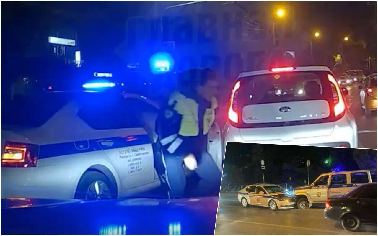 Лоб в лоб: два полицейских автомобиля устроили ДТП