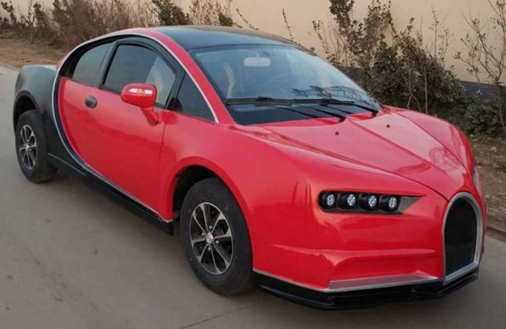 Китайская копия Bugatti Chiron. Всего 5000 баксов, но с 3,35-сильным мотором