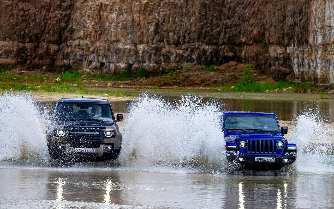 Jeep Wrangler и Land Rover Defender  — тест в цифрах (и 3 факта об ископаемых)