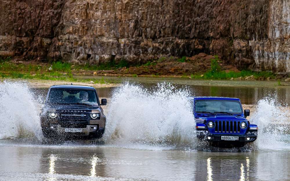 Jeep Wrangler и Land Rover Defender  - тест в цифрах (и 3 факта об ископаемых)
