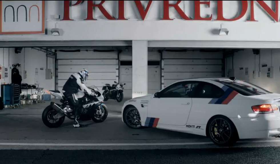 BMW M3 и BMW S 1000 RR Superbike выяснили отношения (ВИДЕО)