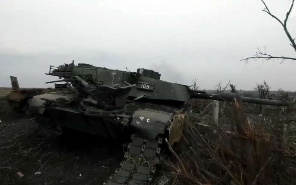Уничтоженный в зоне СВО американский танк M1 Abrams