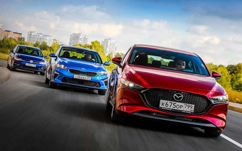 Новая Mazda 3, VW Golf и Kia Ceed: большой тест