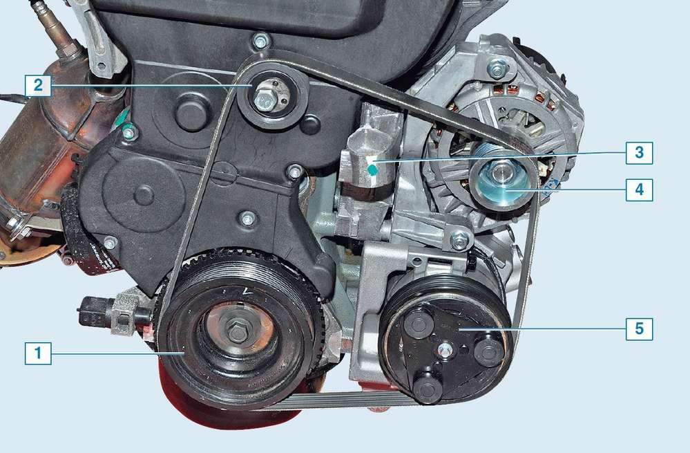 Lada Priora: замена ремня привода вспомогательных агрегатов на машине с кондиционером