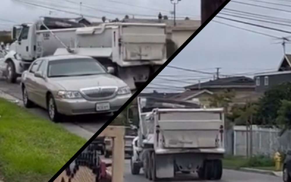 Мужчина крушит собственность бывшей жены грузовиком (видео)