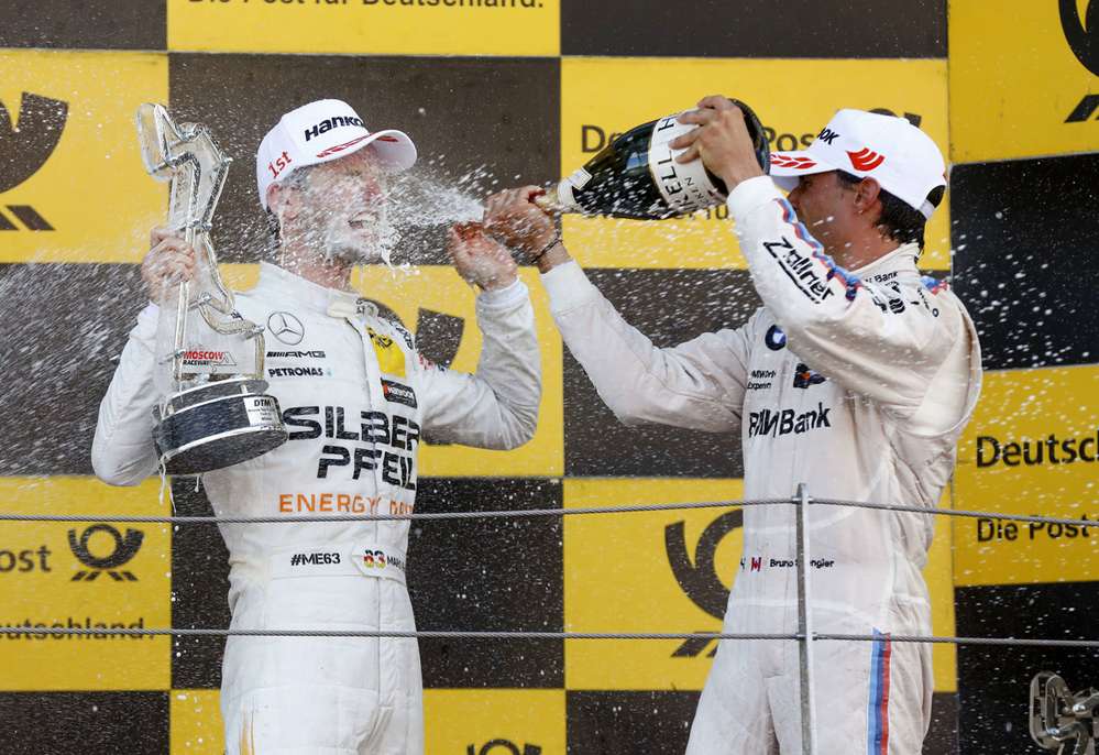 Подиум второй гонки DTM на Moscow Raceway собрал представителей всех трех соревнующихся марок автомобилей: Audi, BMW, Mercedes-Benz.
