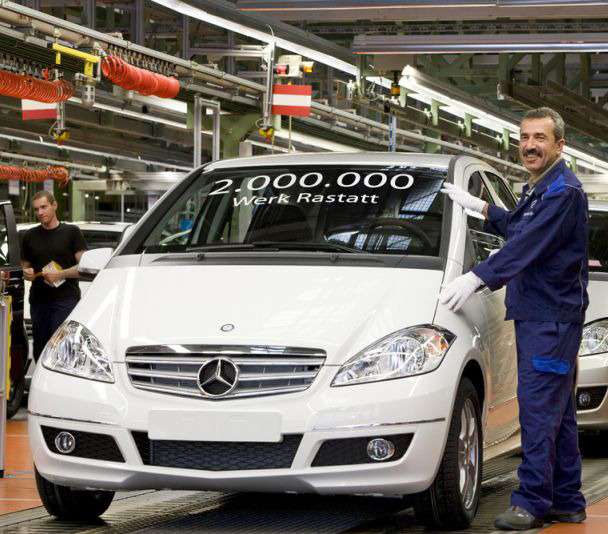 Двухмиллионный Mercedes-Benz A-Klasse сошел с конвейера