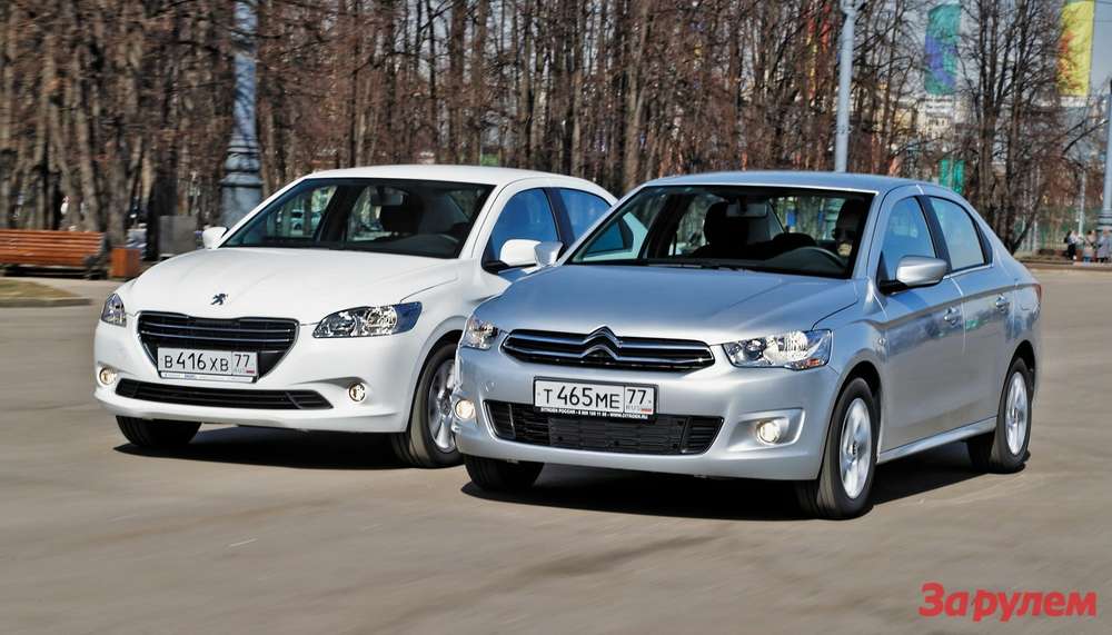 Peugeot 301 HDI 1.6 (92 л.с.) MT5 
Allure 
(681 900 руб.) и Citroen C-Elysee 
1.6 (115 л.с.) MT5
Tendance + опции (596 400 руб.)