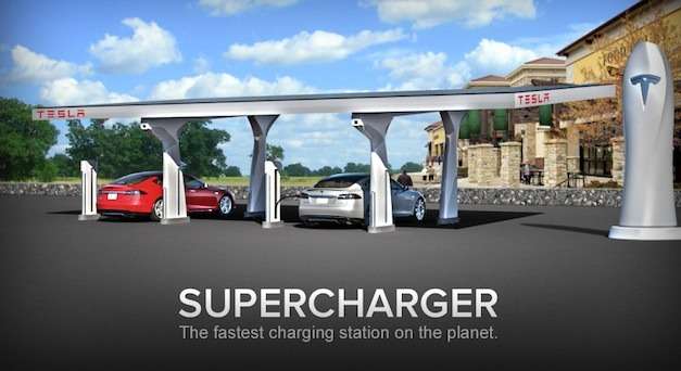 Tesla покроет Америку и Европу сетью бесплатных станций быстрой зарядки электромобилей