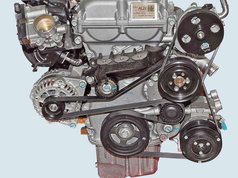 Проверка и замена ремней привода вспомогательных агрегатов двигателя Chevrolet Cobalt