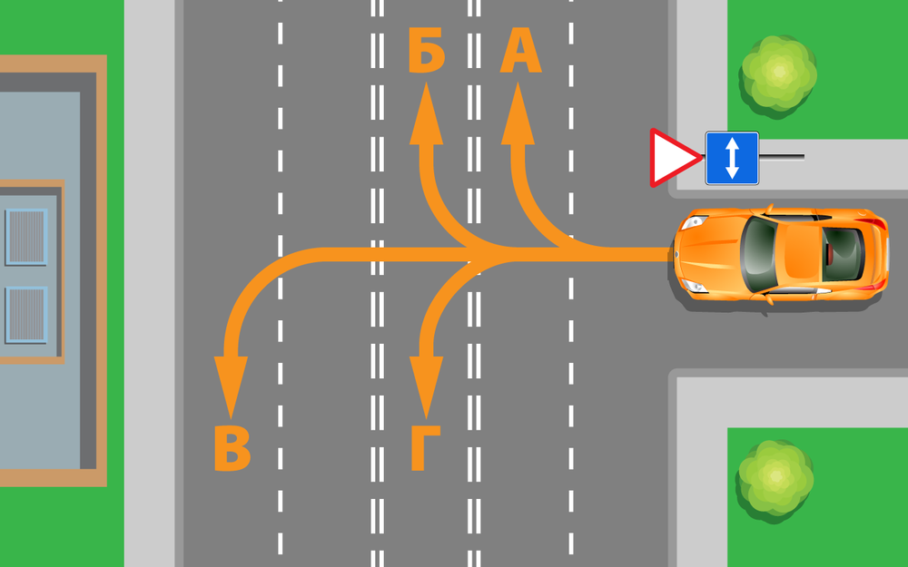 По каким траекториям правила разрешают выезжать на дорогу с реверсивным движением?