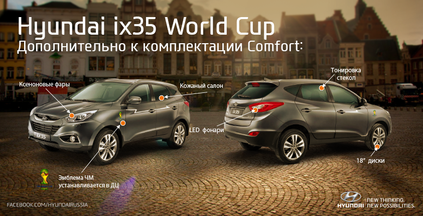 Hyundai запускает «футбольную» серию моделей i40 и ix35 