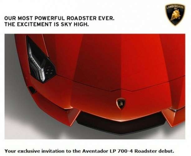 Стал известен срок появления открытого Lamborghini Aventador