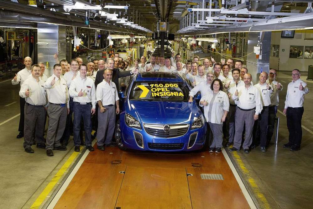Opel произвел 750-тысячную Insignia