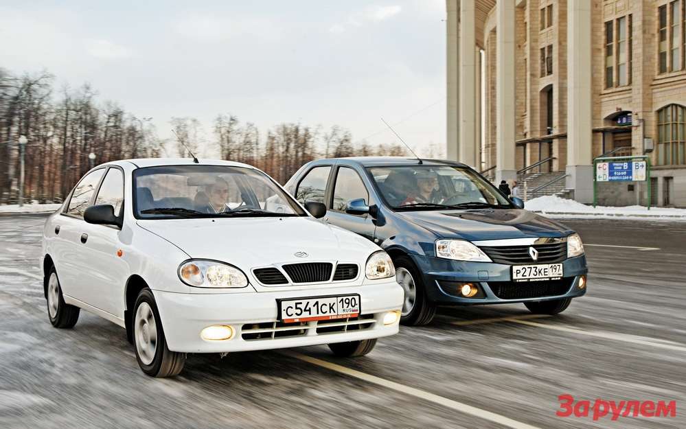 ZAZ Chance 1.4 SX, АКП (419 000 руб.) и Renault Logan 1.6 Prestige, АКП (524 300 руб.)