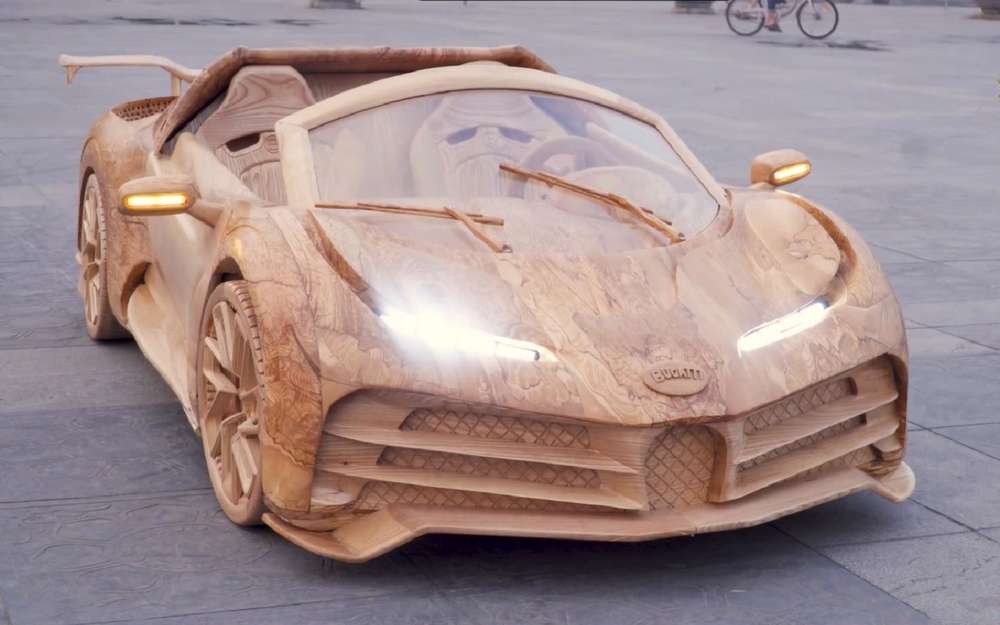 Полностью деревянный Bugatti - на нем можно ездить!