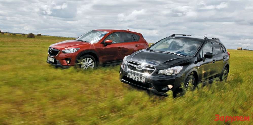 Mazda CX-5 Sport (1 473 500 рублей) и Subaru XV 2.0 i CVT KF (1 261 800 рублей)