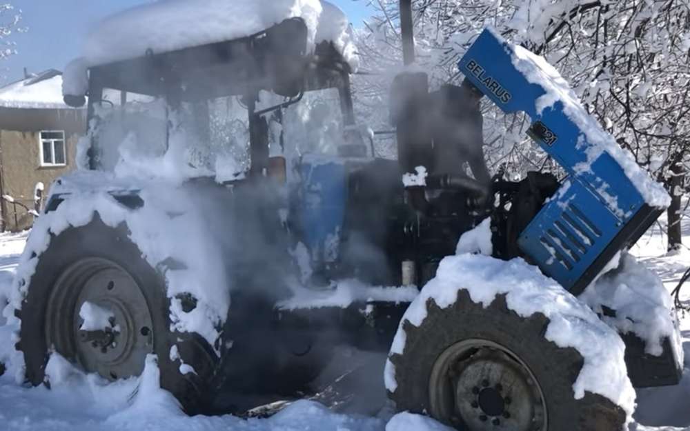 Как завести трактор в -25 °C