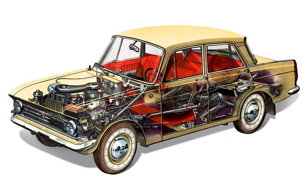 Совсем новый кузов Москвича‑408 сочетали с подвеской, рулевым управлением, тормозами и силовым агрегатом предыдущего Москвича‑403. Спереди - двухрычажная подвеска, в основе который лежала конструкция середины 1950‑х годов, вовсе не устаревшая. Аналогичная использовалась на прямых аналогах и ровесниках - седанах Opel Kadett и Fiat 1300/1500. У автомобилей BMW и Ford спереди была уже подвеска McPherson. Мощность двигателя объемом 1,4 литра на Москвиче‑408 удалось поднять до 50 л.с. Однако для машины такого класса этого оказалось уже мало.