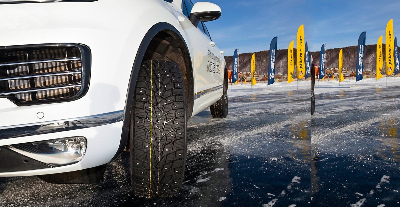 Новые зимние шины Dunlop: шипом по Байкалу
