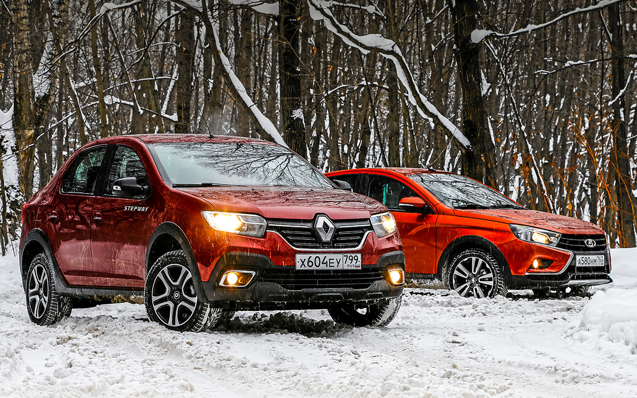 Лада Веста Cross и Renault Logan Stepway — тест-драйв 